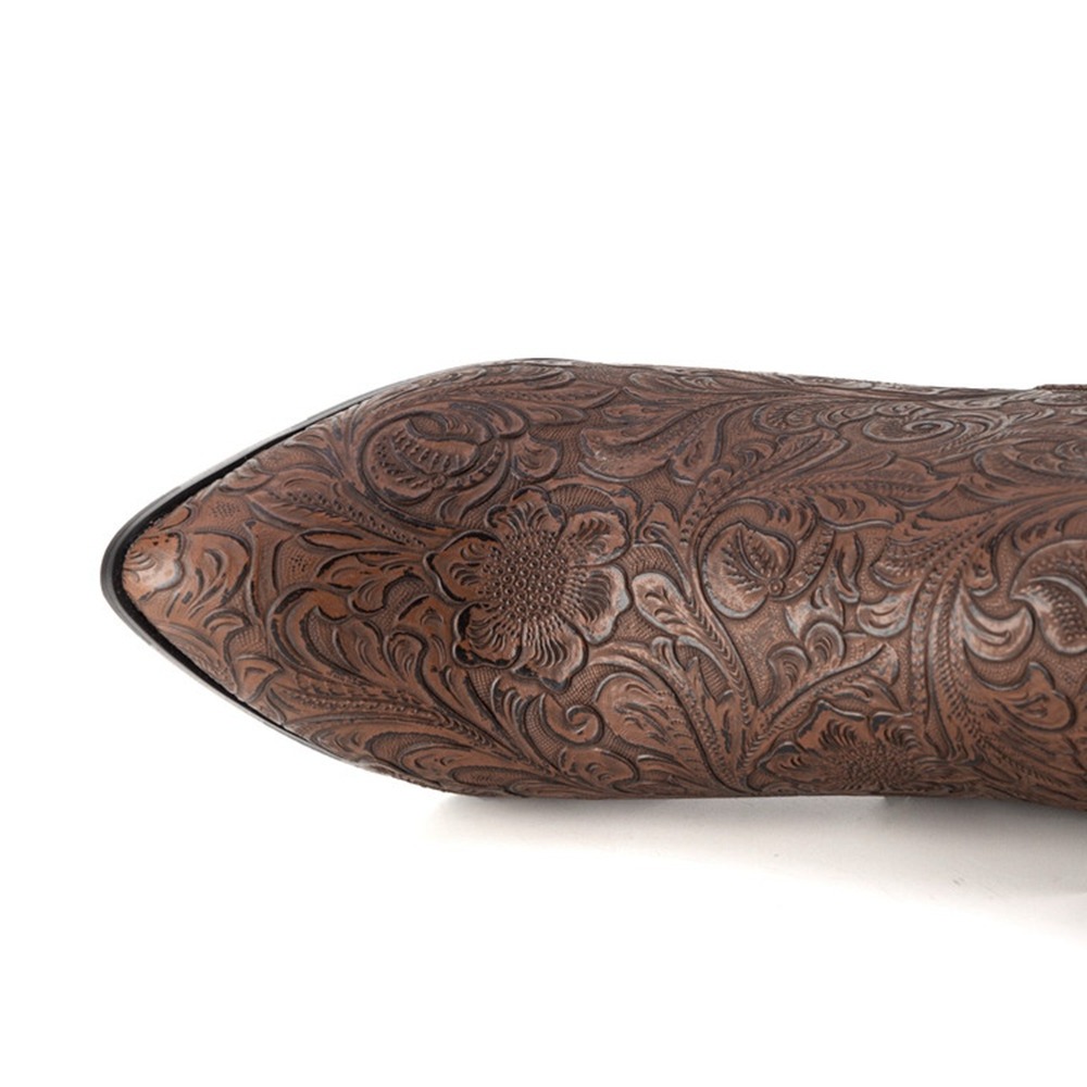 Vintage Embossed Pointed Toe A - Vintage Fashion Plus Size 리뷰 및 가격
