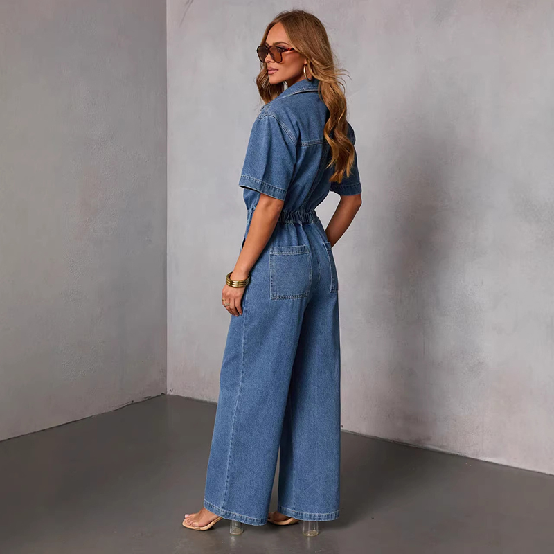 Retro Fashion Short Sleeve Den - Vintage Fashion Jeans 리뷰 및 가격
